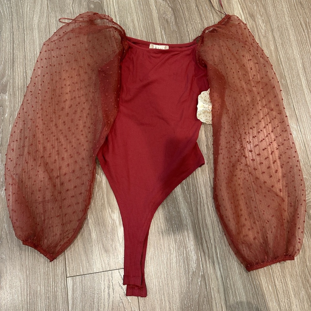 Altar’d State Puff Sleeve Bodysuit